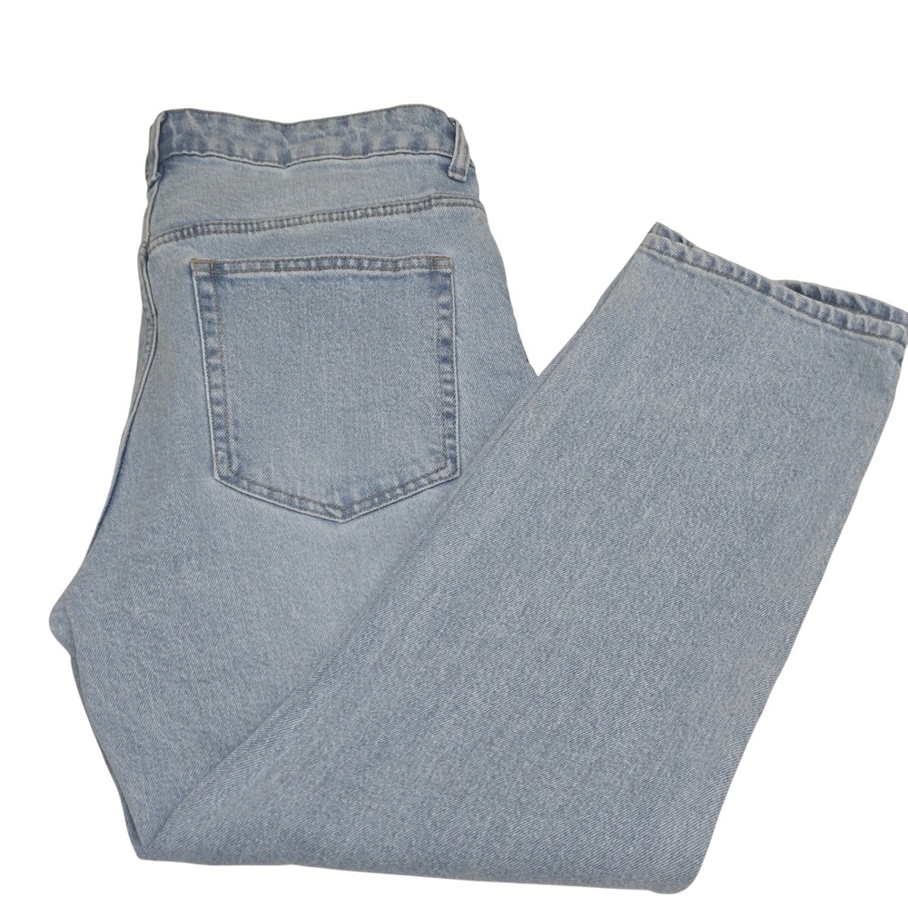 H&M Jeans Women Size 12 Light Blue High Rise Straight Leg Light Wash Denim‎